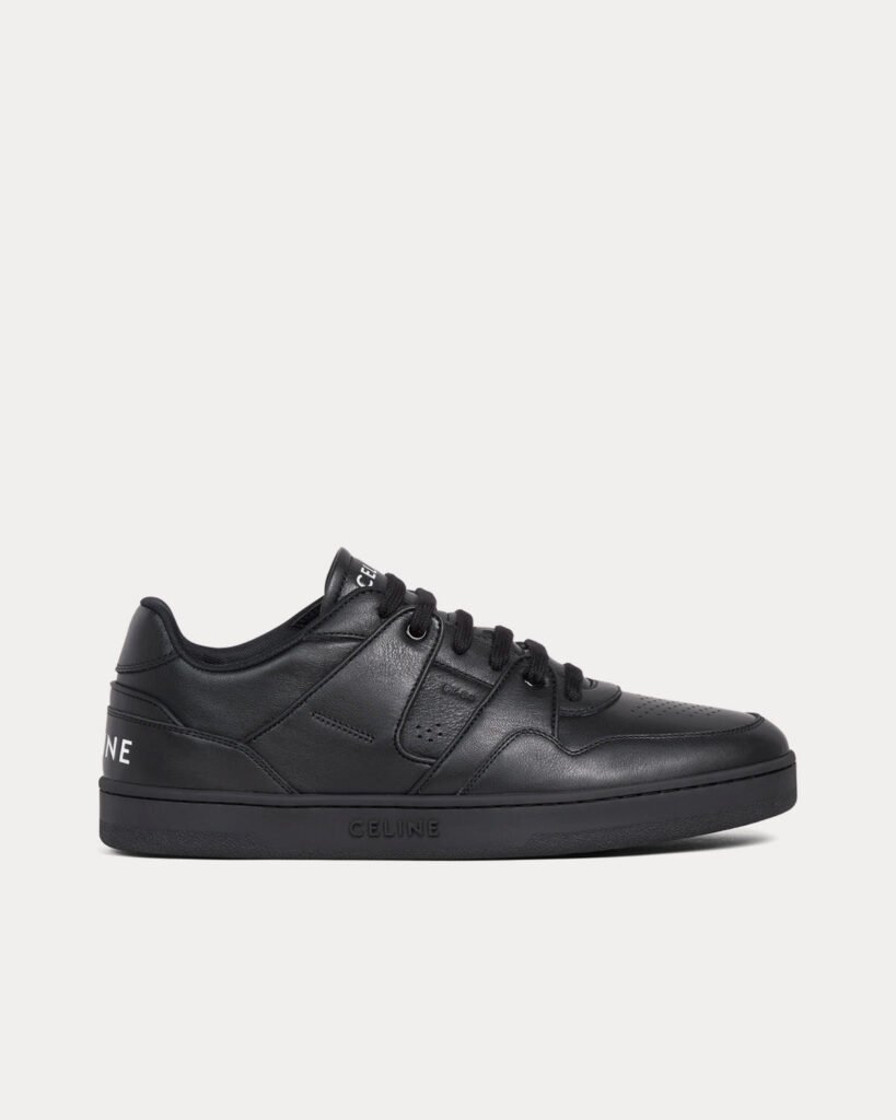 Baskets basses Céline CT-04 en cuir de veau noir/noir