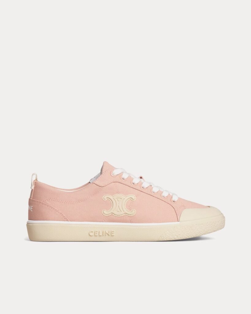 Baskets basses Celine Alan Triomphe en toile palissandre