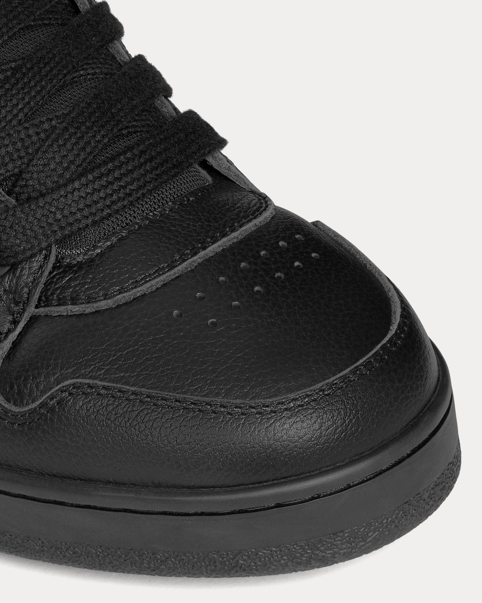 Baskets basses noires Celine Huntington en cuir vieilli et mesh
