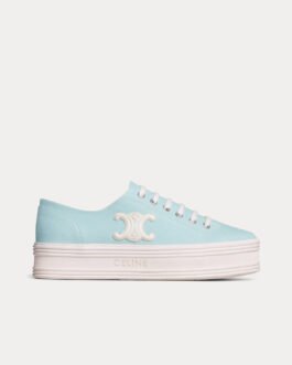 Baskets basses à lacets bleu clair Celine Jane