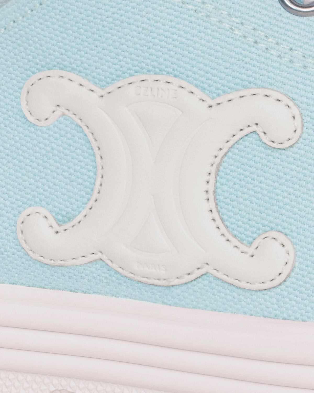 Baskets basses à lacets bleu clair Celine Jane – Image 4