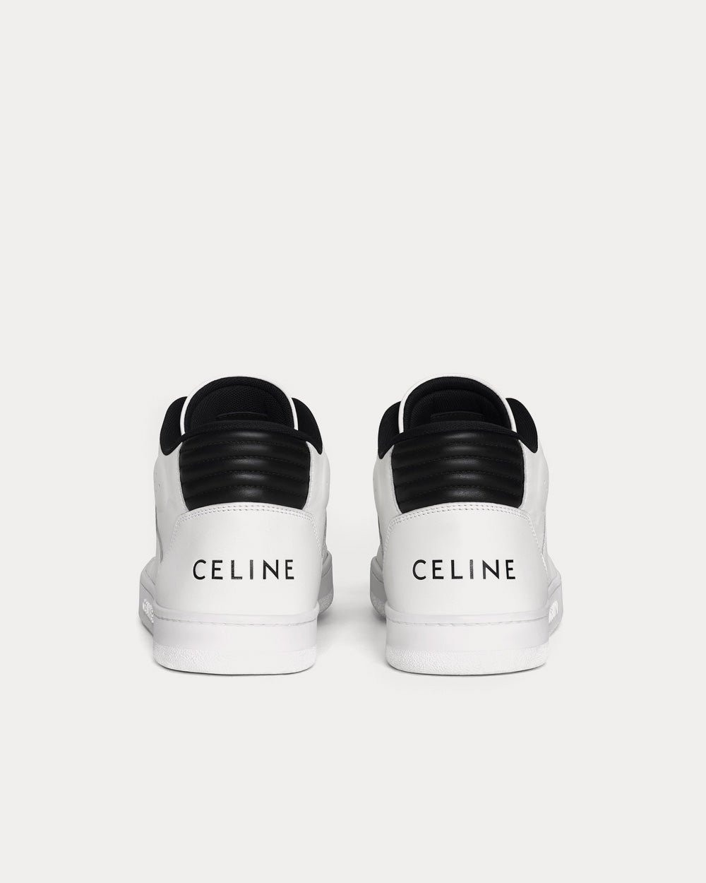 Baskets mi-hautes Céline CT-02 Scratch en cuir de veau blanc optique / noir – Image 3