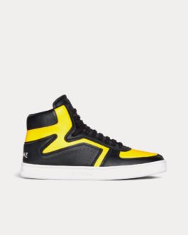 Baskets montantes Céline CT-01 noires et jaune vif