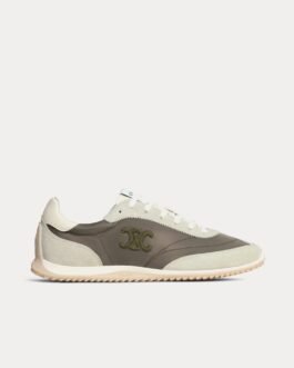 Baskets basses Celine Racer kaki/gris