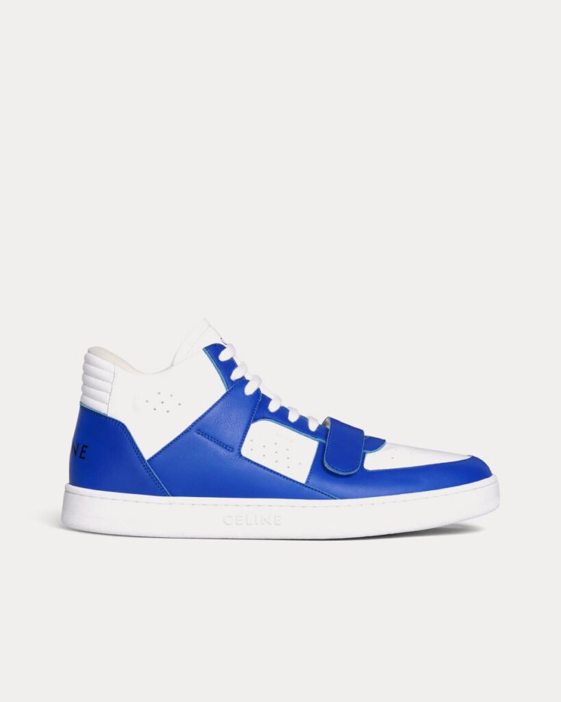 Baskets mi-hautes Céline CT-02 blanches/bleues