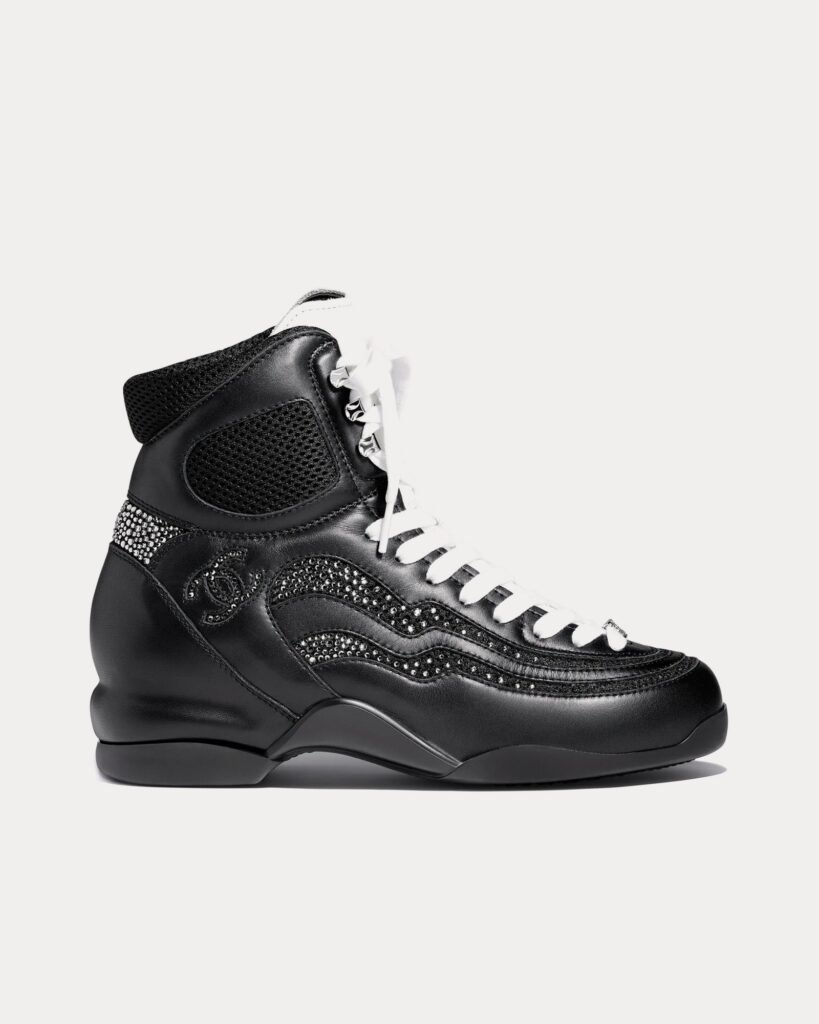 Bottes Chanel en cuir de veau