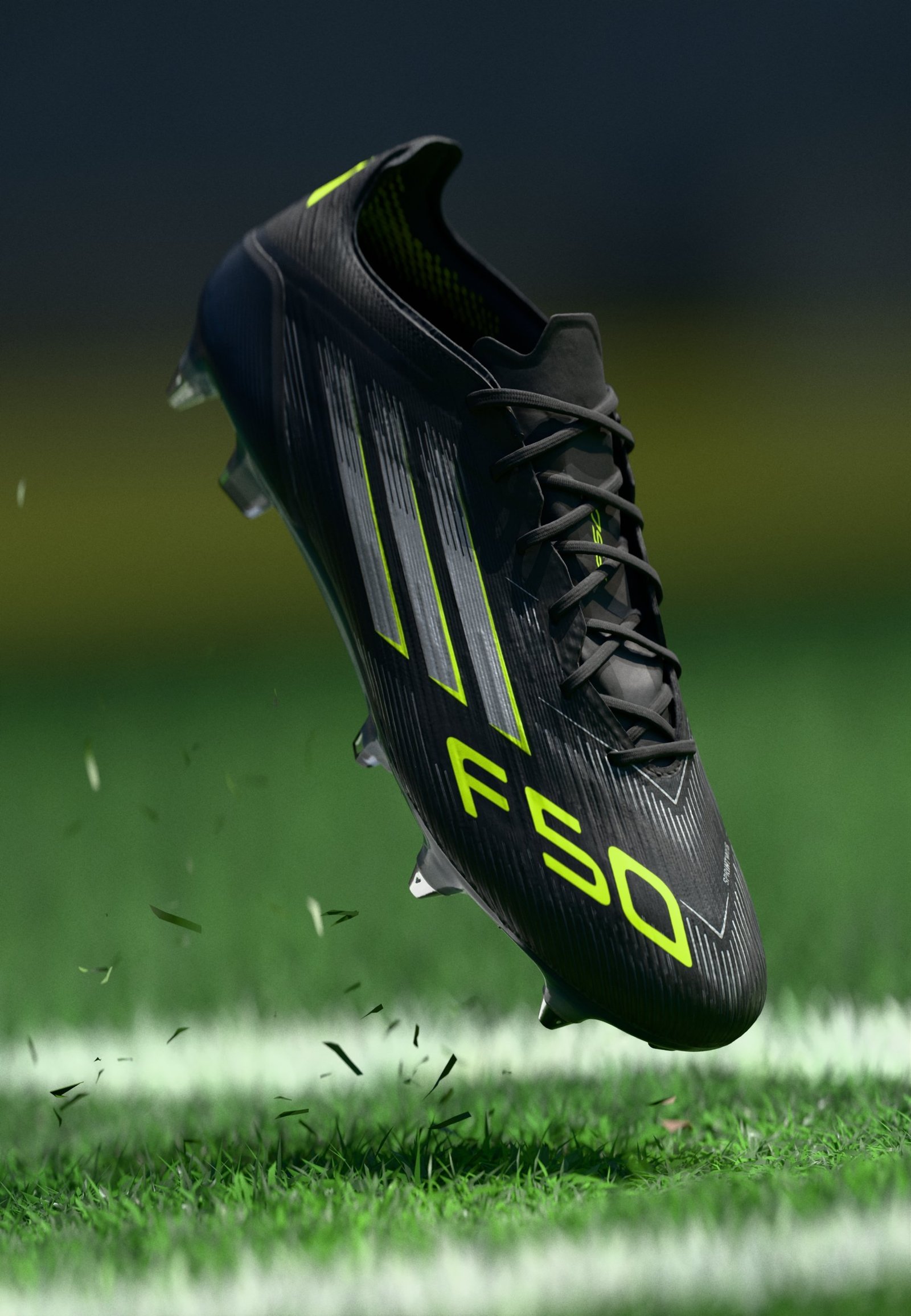 F50 ELITE SG - Chaussures de football pour terrain gras - core black/iron metallic/lucid lemon