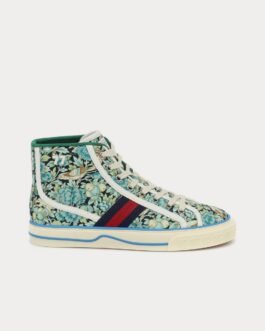 Baskets montantes vertes Gucci x Liberty Tennis '77
