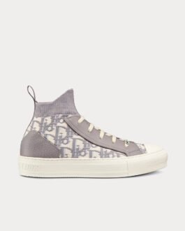 Baskets basses Dior Walk'N'Dior en maille technique Dior Oblique grises
