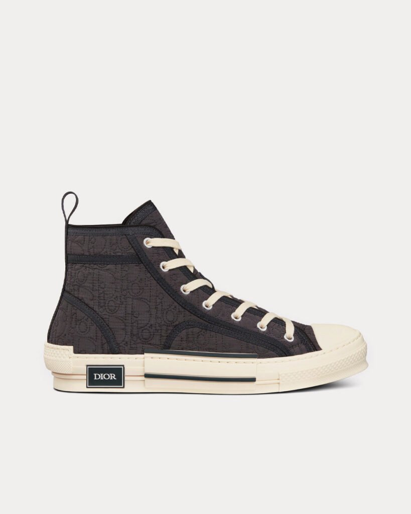 Baskets montantes Dior B23 noires Dior Oblique Kumo
