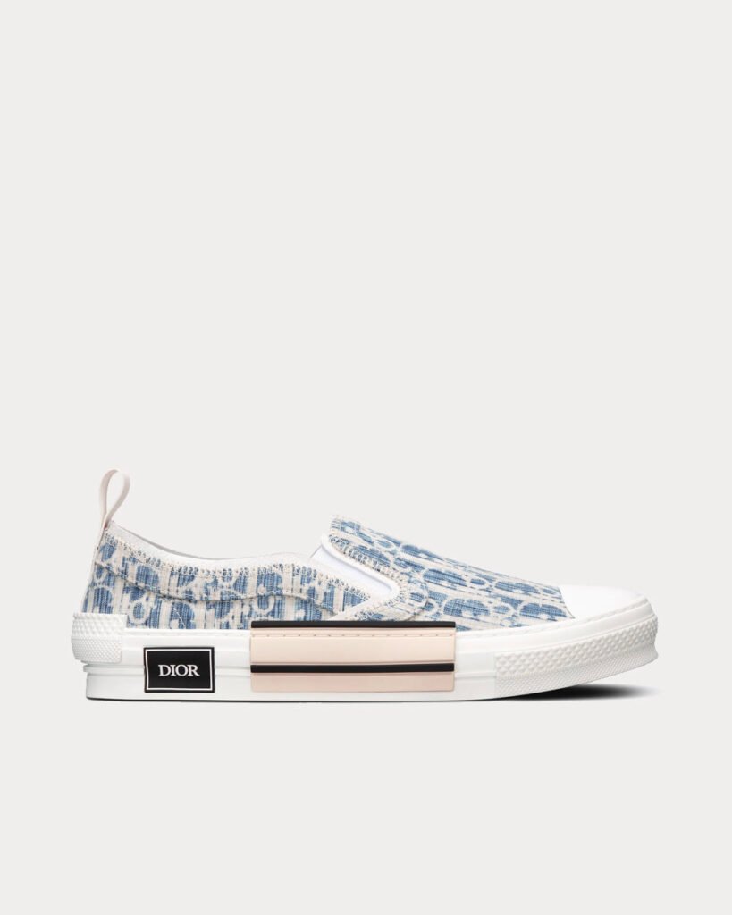 Baskets basses Dior B23 en jacquard Kasuri bleu Dior Oblique
