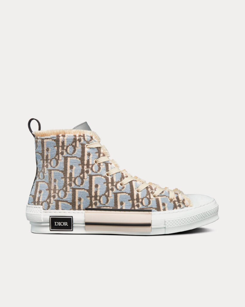 Baskets montantes Dior B23 Greige Dior Oblique Tapestry
