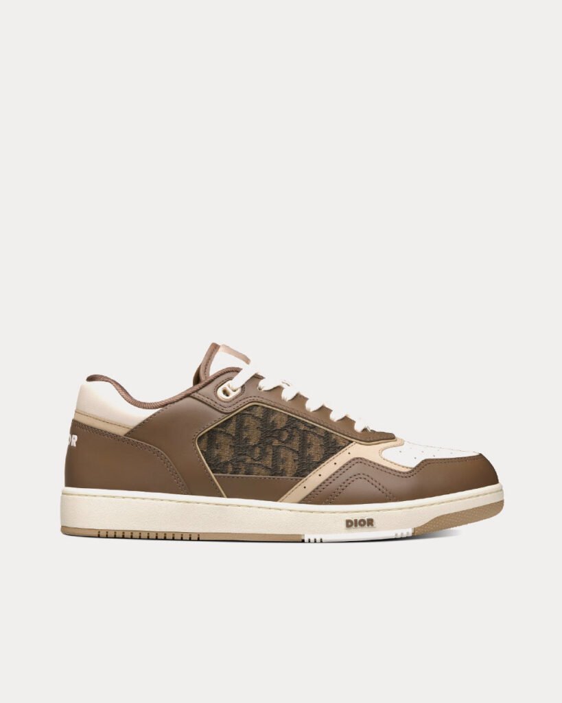 Baskets basses Dior B27 en cuir de veau lisse ébène