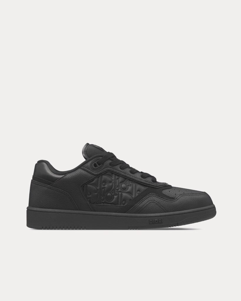 Baskets basses Dior B27 en cuir de veau grainé noir et cuir Dior Gravity noir