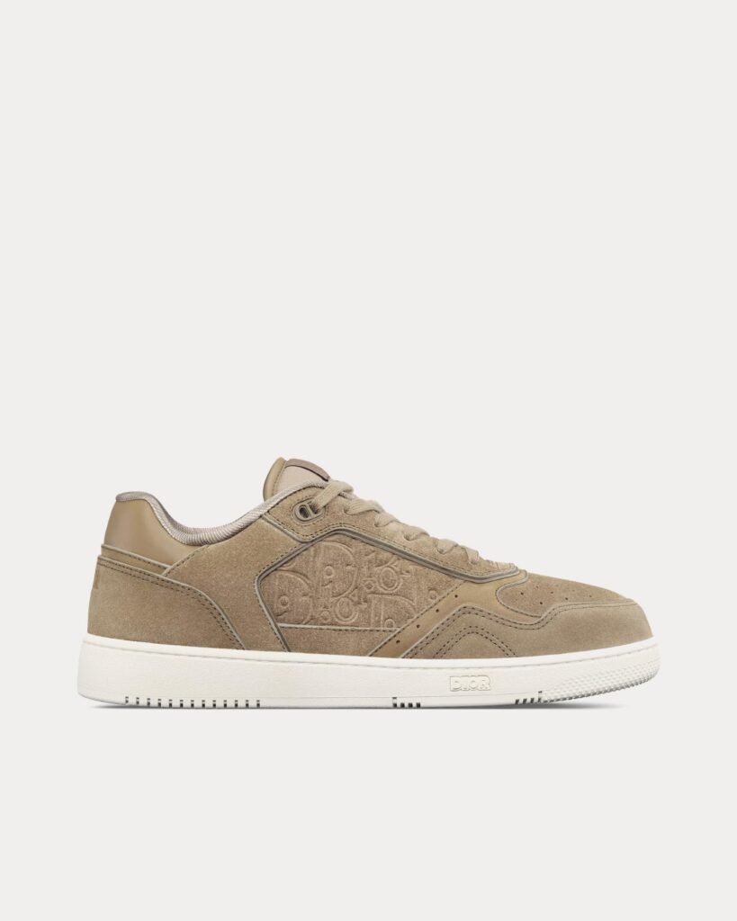 Baskets basses Dior Gravity B27 en daim bleu kaki/kaki