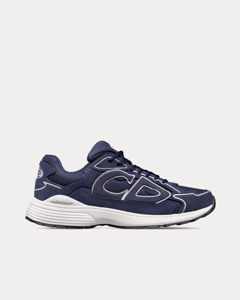 Baskets basses Dior B30 Countdown en daim bleu marine