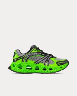 Baskets basses Dior B35 NXXT Mesh vert fluo / noir