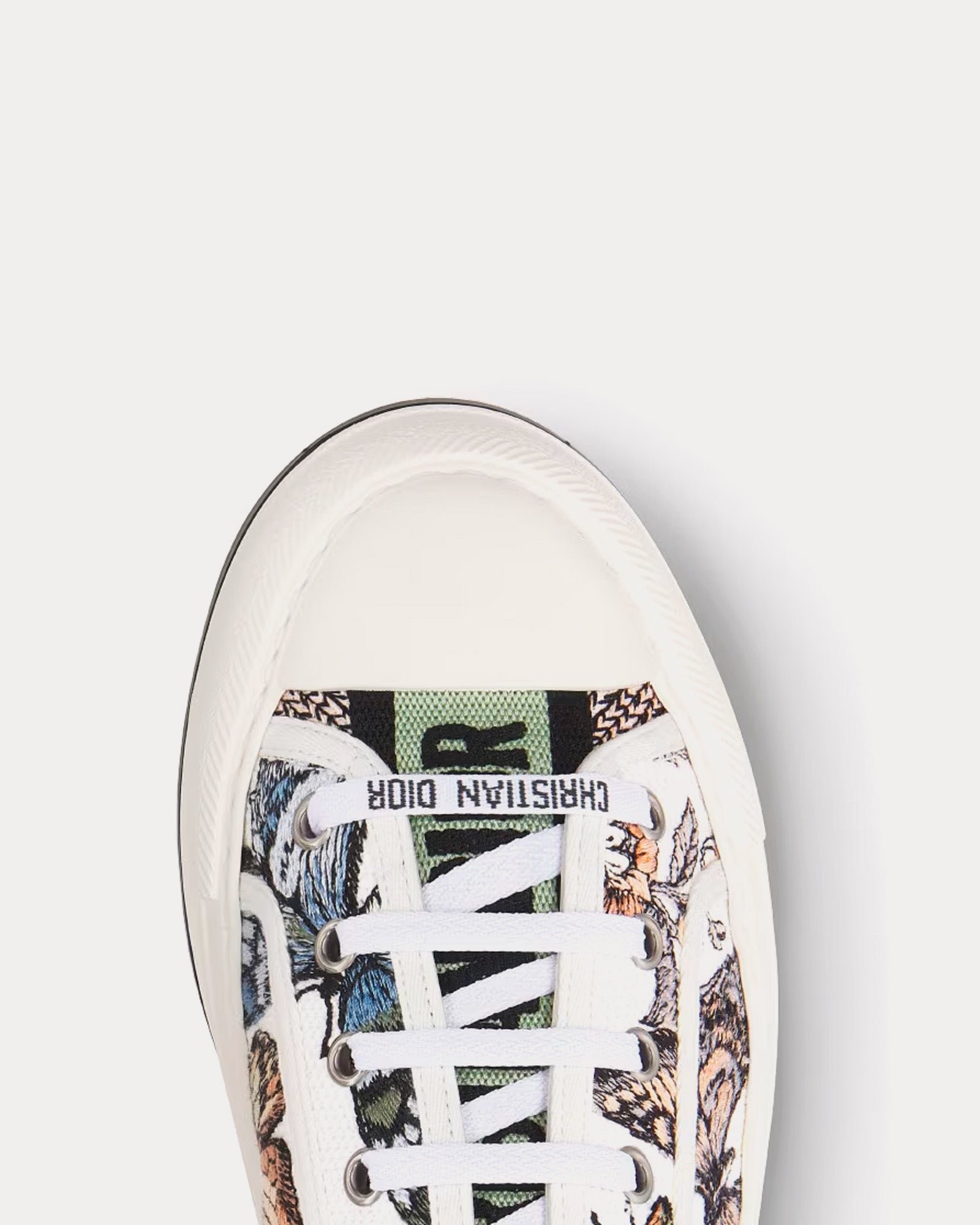 Baskets basses Dior Walk'n'Dior Platform en coton brodé multicolore jaune avec motif Toile de Jouy Mexico – Image 5