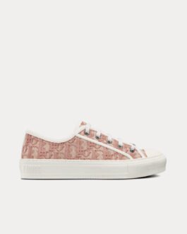 Baskets basses en coton brodé Dior Oblique Nude Walk'n'Dior