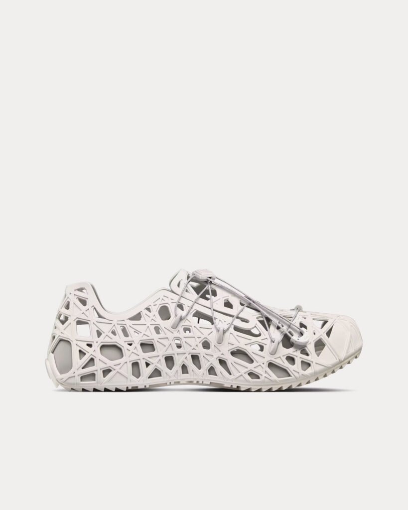 Sandales Dior Dior Warp Cosmo en caoutchouc blanc avec motif Cannage déformé
