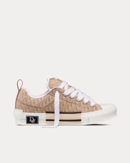 Baskets basses Dior x ERL B23 Skater beiges en jacquard Dior Oblique
