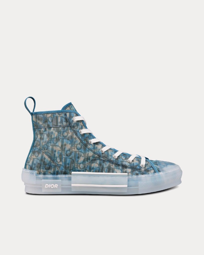 Baskets montantes Dior Oblique Parley Ocean Plastic® bleues B23 de Dior x Parley
