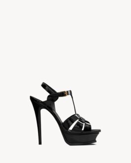 Saint Laurent TRIBUTE sandales à plateforme en cuir verni