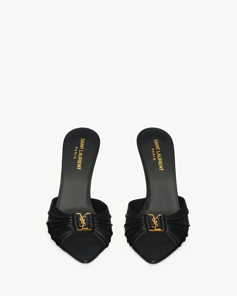 BABYLONE mules en cuir lisse