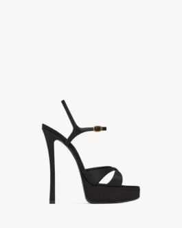 Saint Laurent DEBBIE sandales à plateforme en crêpe satin