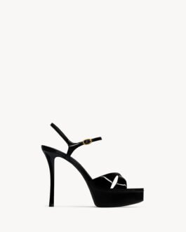 Saint Laurent DEBBIE sandales à plateforme en cuir verni