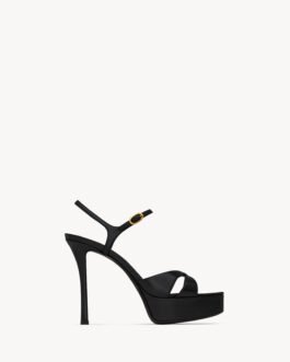 Saint Laurent DEBBIE sandales à plateforme en cuir lisse – Réf. BPC-83050