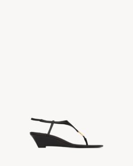Saint Laurent CASSANDRA compensées en cuir lisse – Réf. BPC-82756