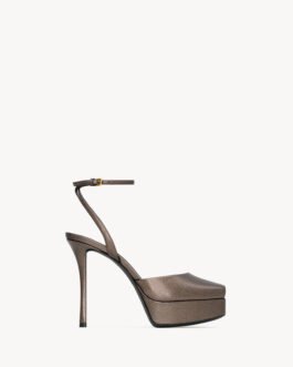 Saint Laurent LA SCANDALE sandales à plateforme en cuir lisse – Réf. BPC-83020