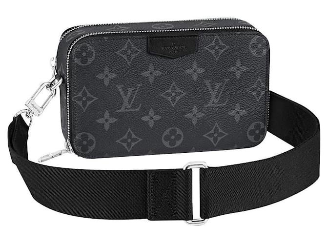 LOUIS VUITTON || Portefeuille portable LV Alpha, gris neuf
