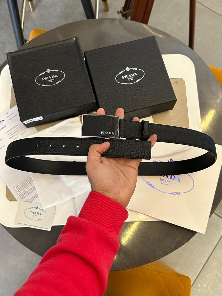 Ceinture en cuir Saffiano pour homme