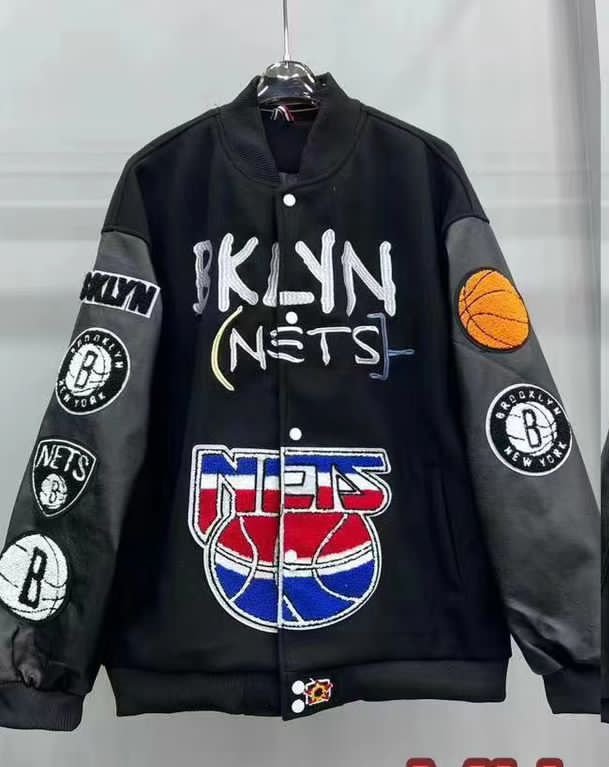 Blouson aviateur en laine NBA Collage