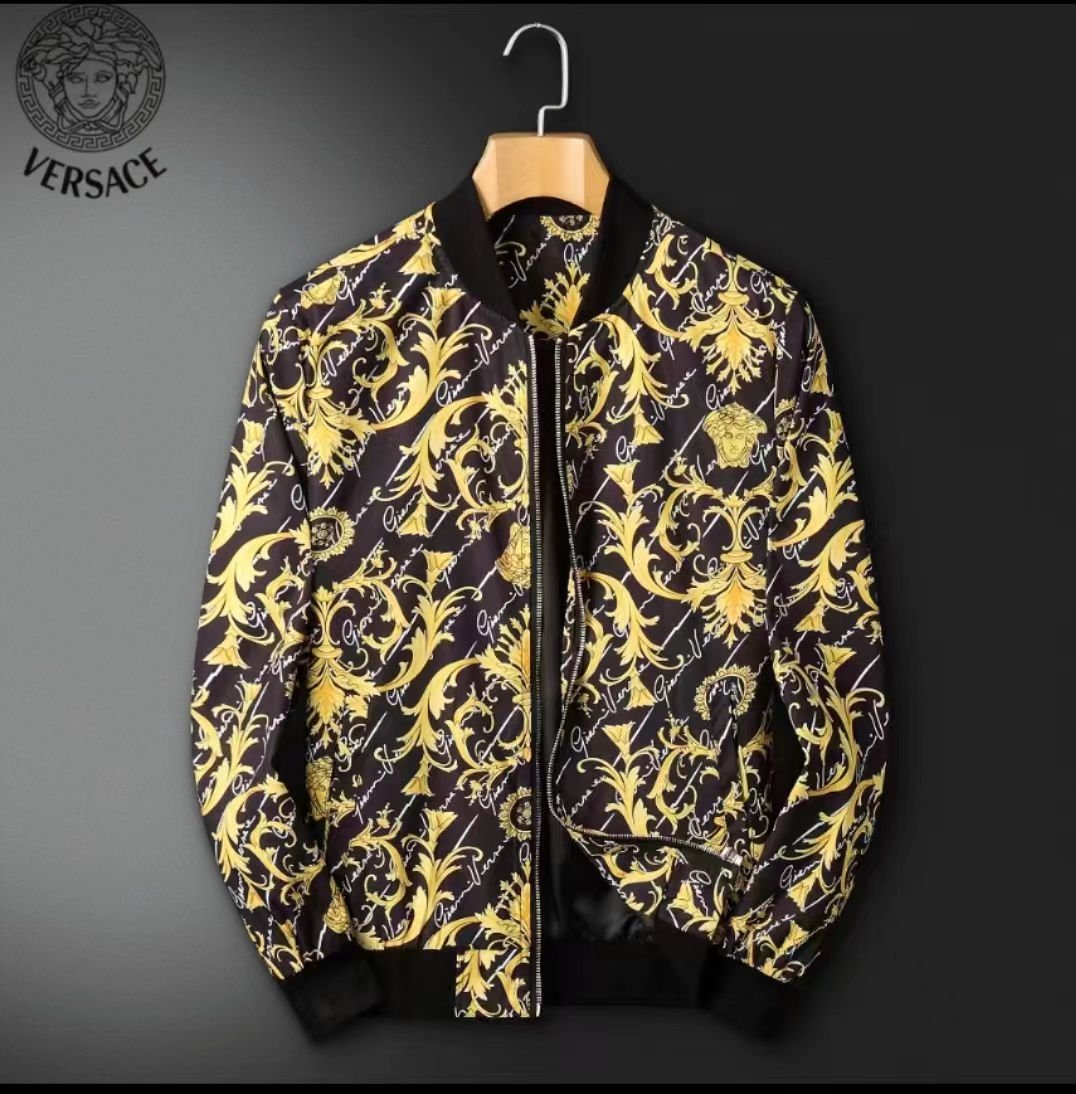 Blouson aviateur à imprimé baroque haut de gamme