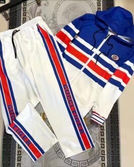 GUCCI || Survêtement à capuche zippé en coton avec motif tigre