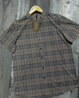 burberry || chemise à carreaux en lycra importée