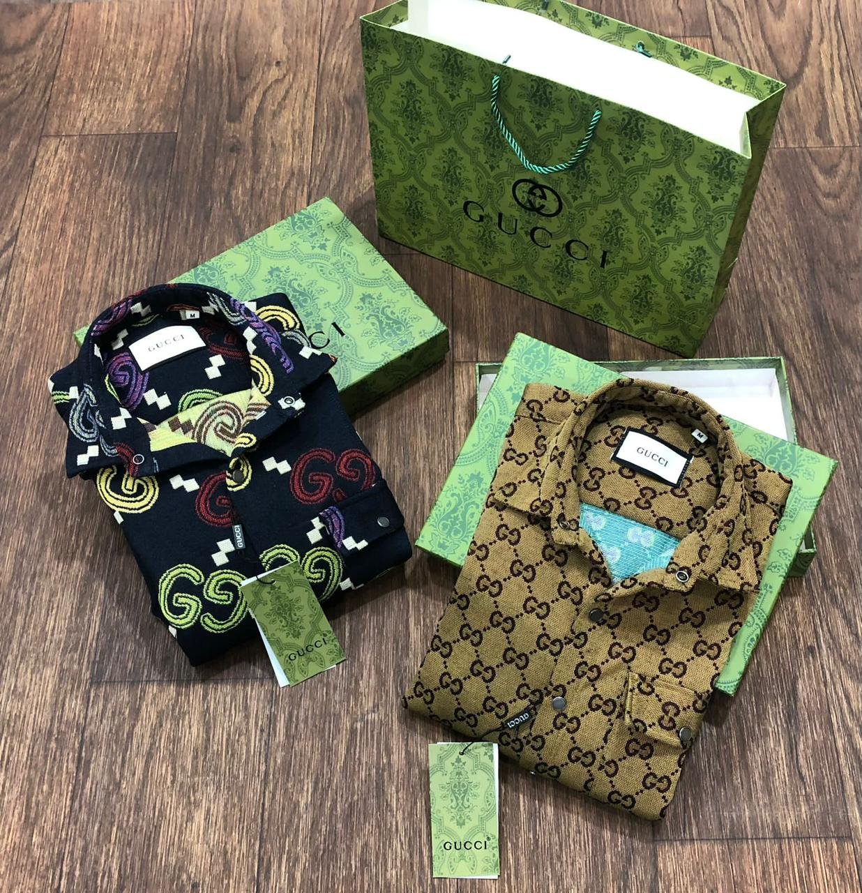 GUCCI || Chemise de luxe en toile Maxi GG pour homme