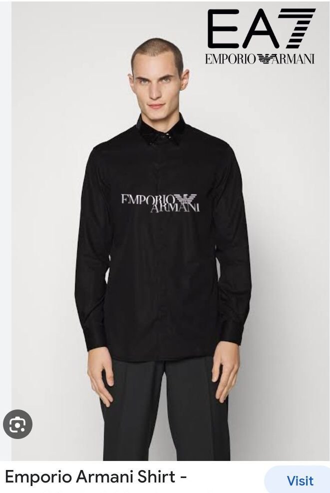 EMP*RIO ARM*NI || Chemises à manches longues et imprimé monogramme pour homme