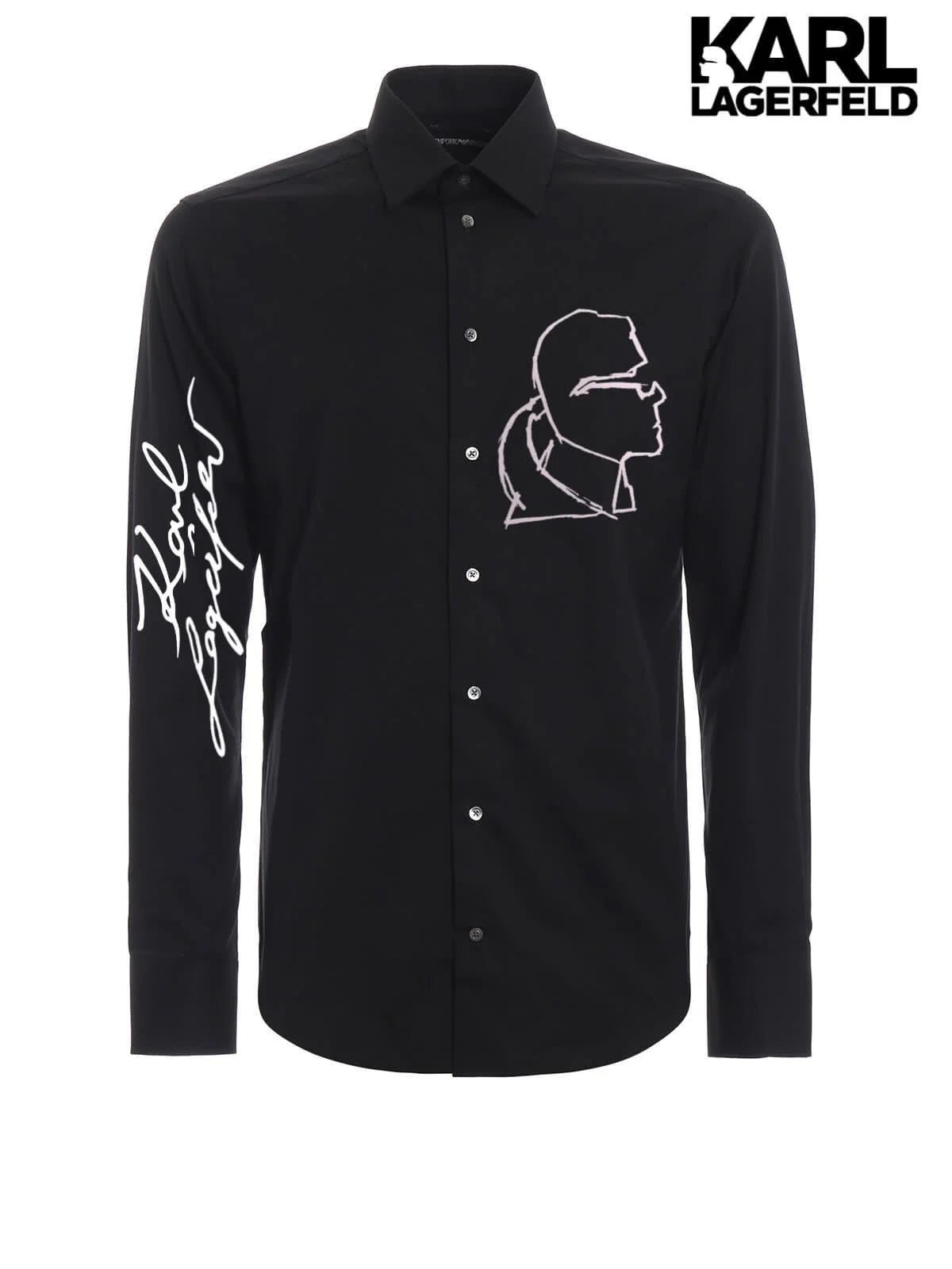 KARL LAGERFELD || Chemise en coton à logo signature pour homme
