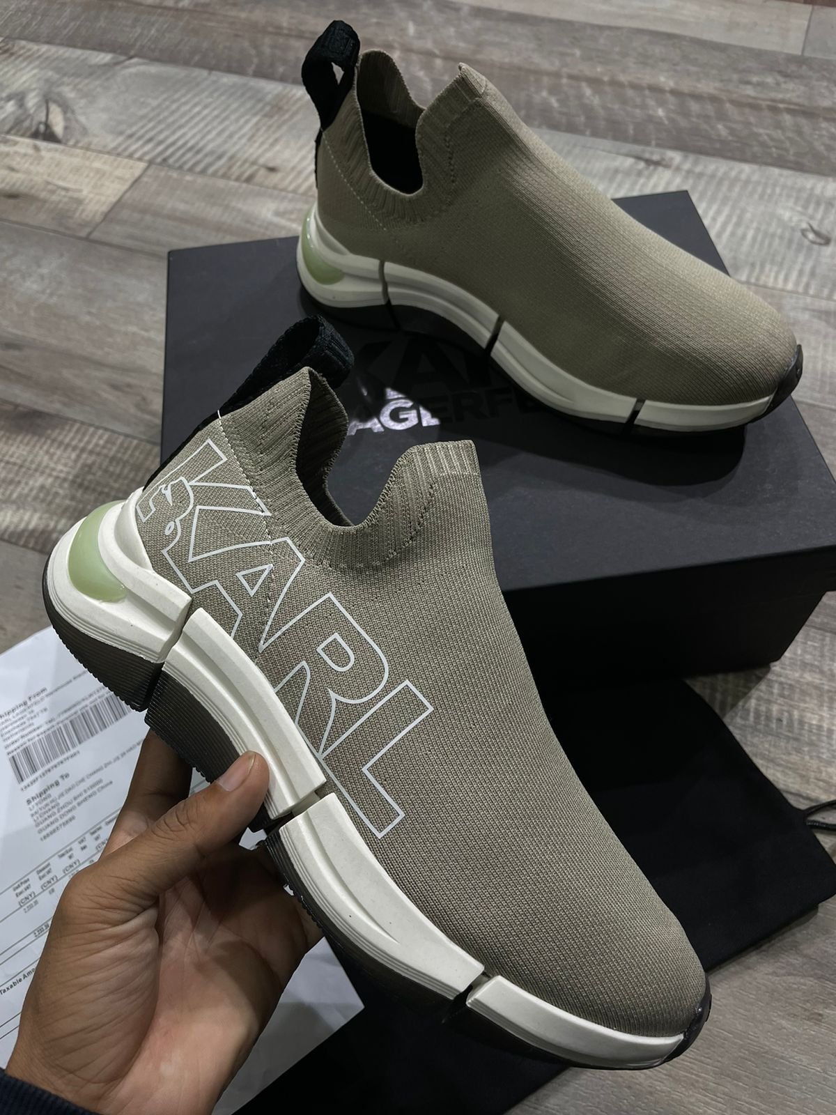 KARL LAGERFELD || Baskets Quadro Karl à logo pour homme