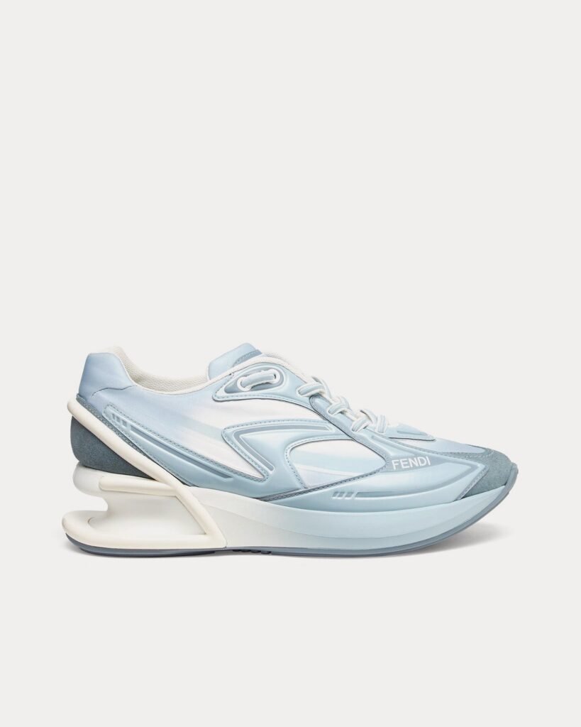 Baskets basses Fendi First 1 en nylon bleu