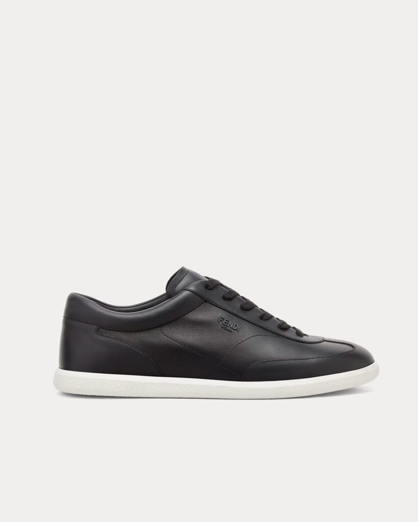 Baskets basses Fendi by Stefano Pilati Slim en cuir noir
