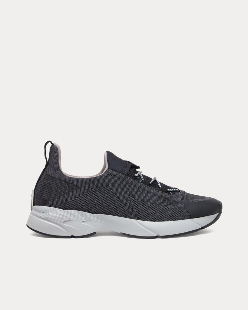Baskets basses Fendi Faster Mesh grises