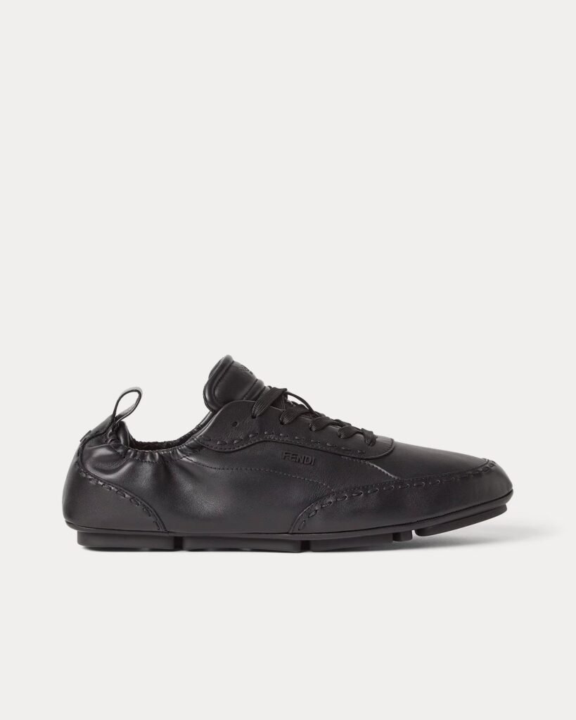 Baskets basses Fendi Fit en cuir noir