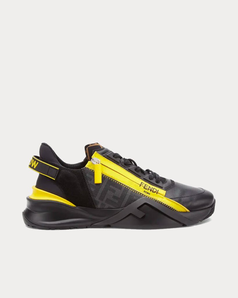 Baskets basses Fendi Flow en cuir noir