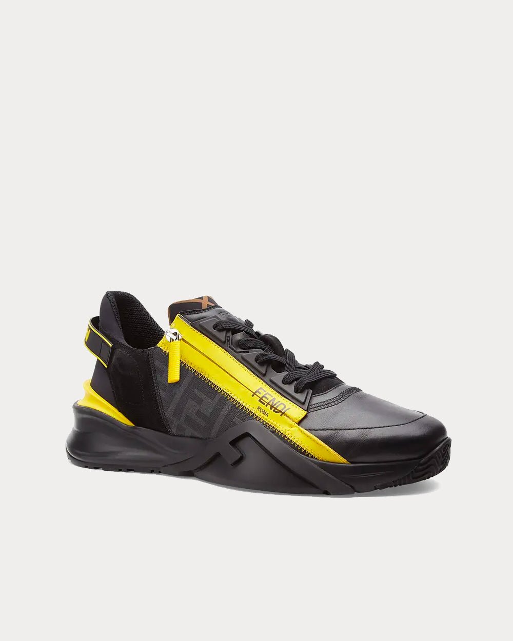 Baskets basses Fendi Flow en cuir noir – Image 2