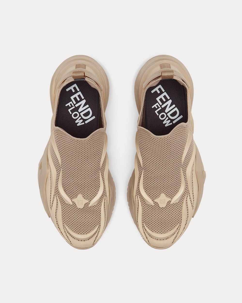 Baskets Fendi Flow Mesh Running beiges à enfiler – Image 2